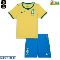 Brasil Hjemmedraktsett Barn VM 2026 Kortermet (+ Korte bukser)